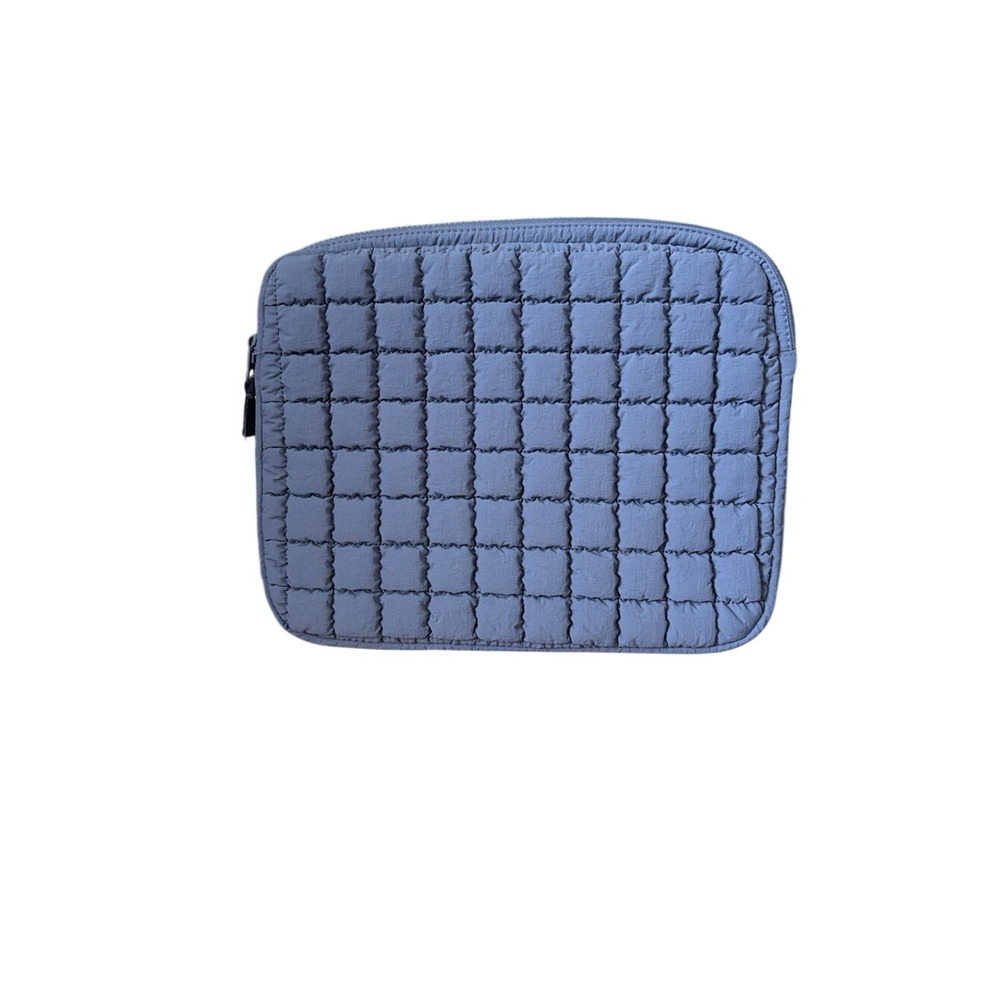 FLX Laptop Case Puffer Quilted Padded Drought Blue School 13" GIFT Zippered NEW
